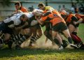 men playing football