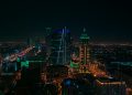 a city at night